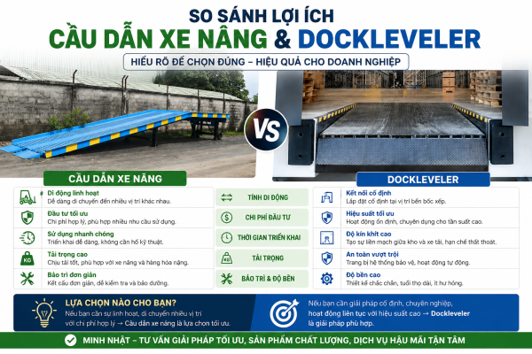 dockleveler và cầu dẫn xe nâng