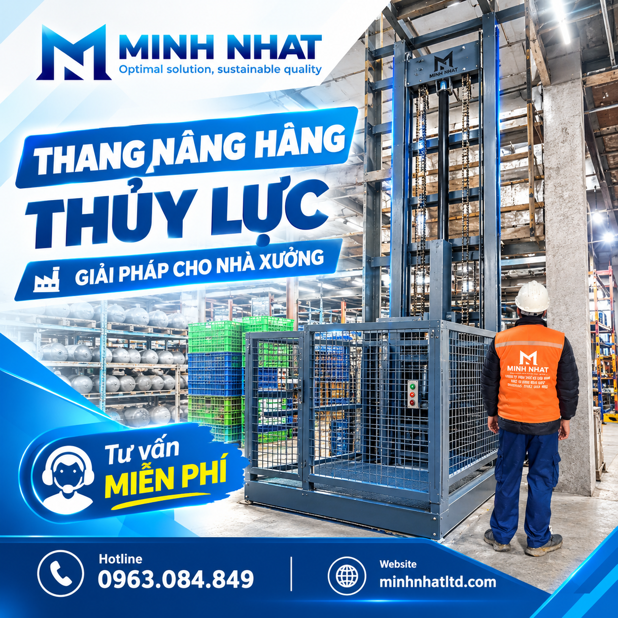 Thang nâng hàng cho nhà xưởng 1