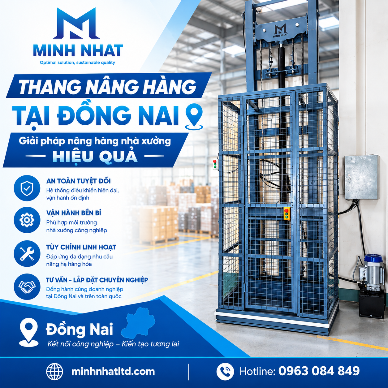Thang nâng hàng tại Đồng Nai