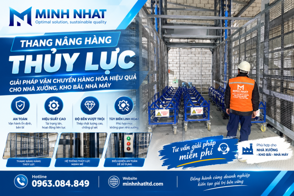 Thang nâng hàng thủy lực cho nhà xưởng