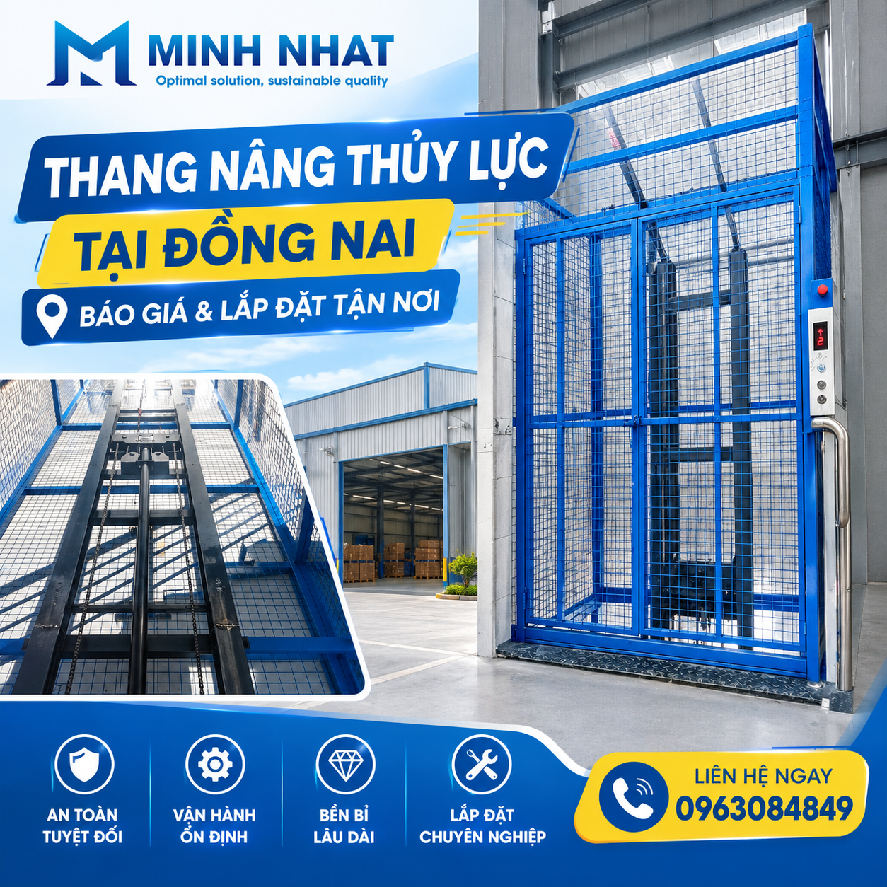 thang nâng thủy lực tại Đồng Nai