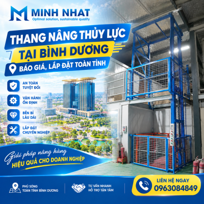 Thang nâng thủy lực tại Bình Dương